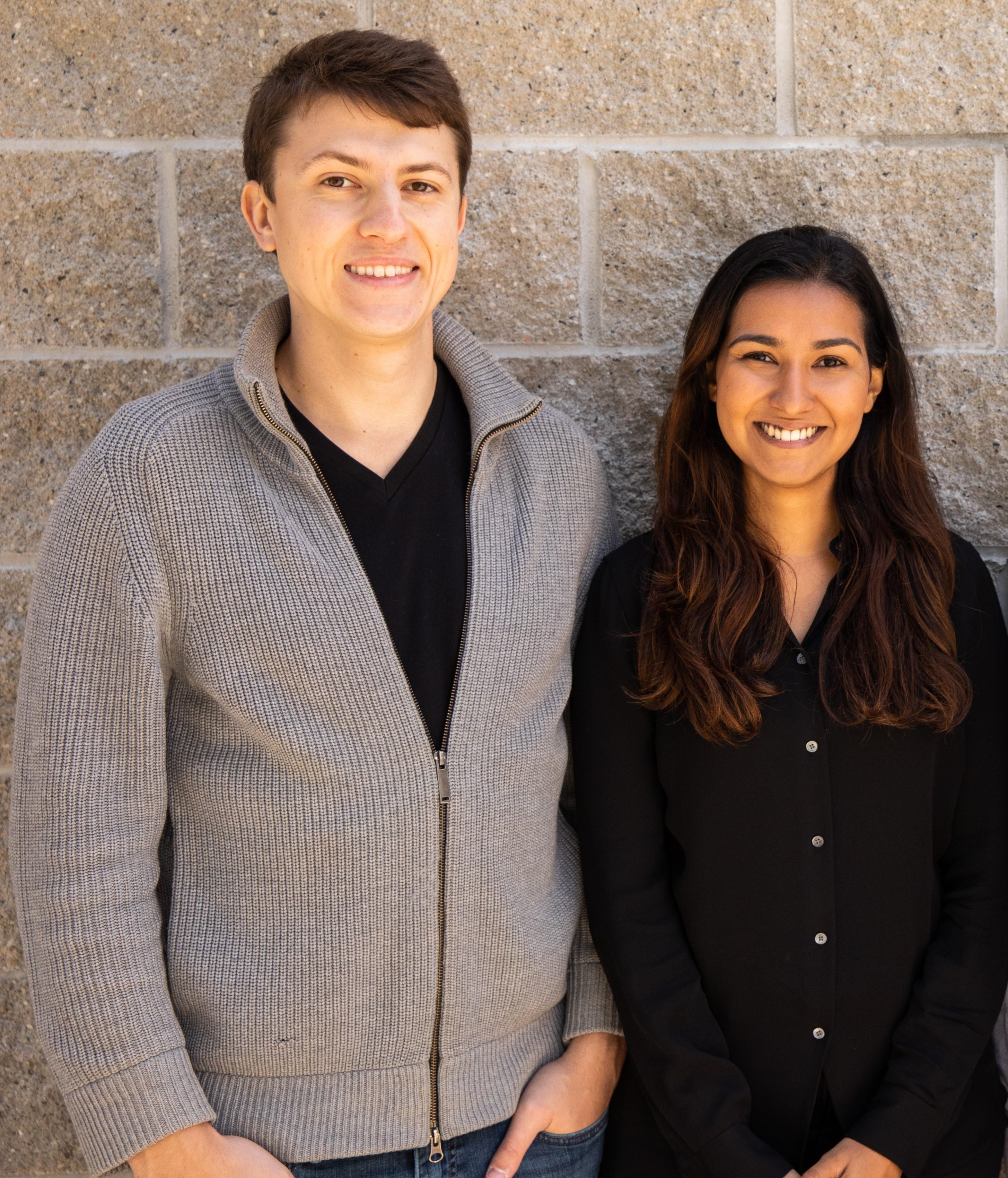 Dover co-founders Max Kolysh and Anvisha Pai photographed together