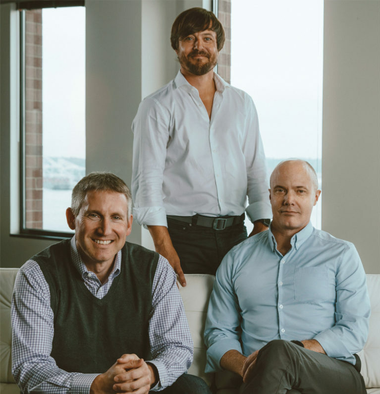 doxo co-founders Mark Goris, Roger Parks, and Steve Shivers together