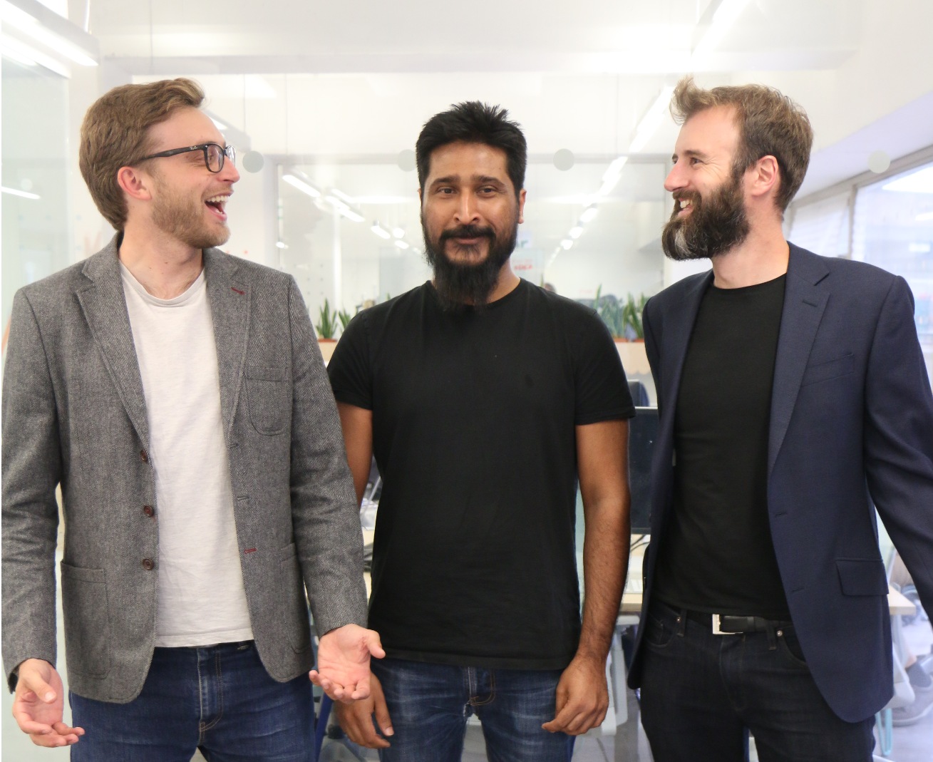 The three DrDoctor co-founders together in an office