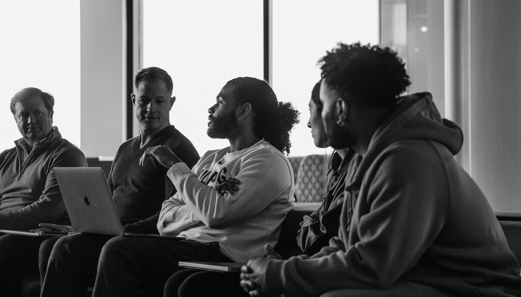 Drive Capital colleagues seated together during a discussion