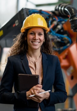 Worker on a plant floor