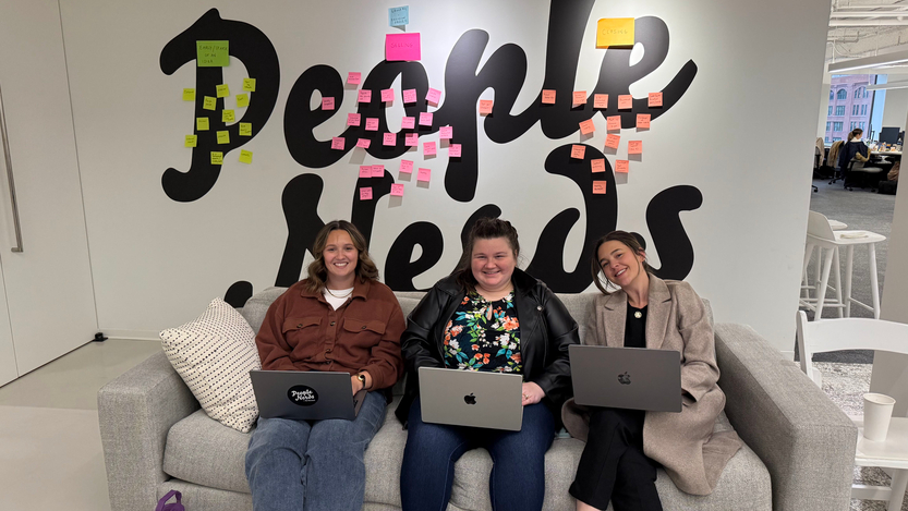 Dscout colleagues working together in the company’s Chicago office