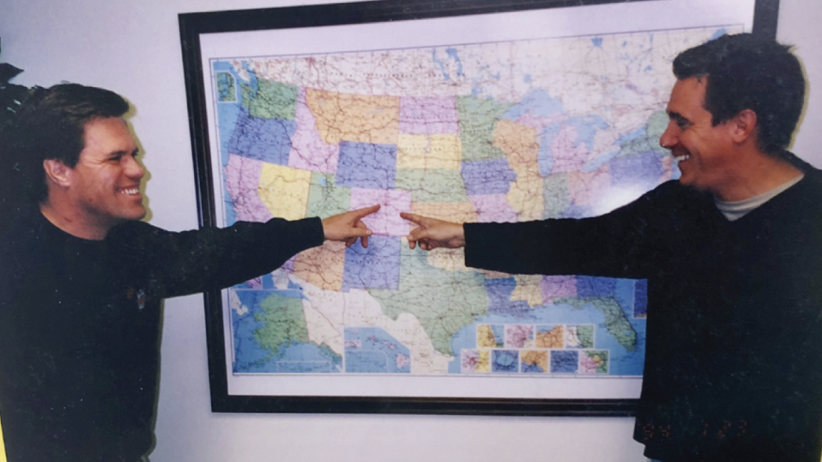 Two founders. One very large territory. Dave and Doug Robison, pictured in DSI’s company archive.