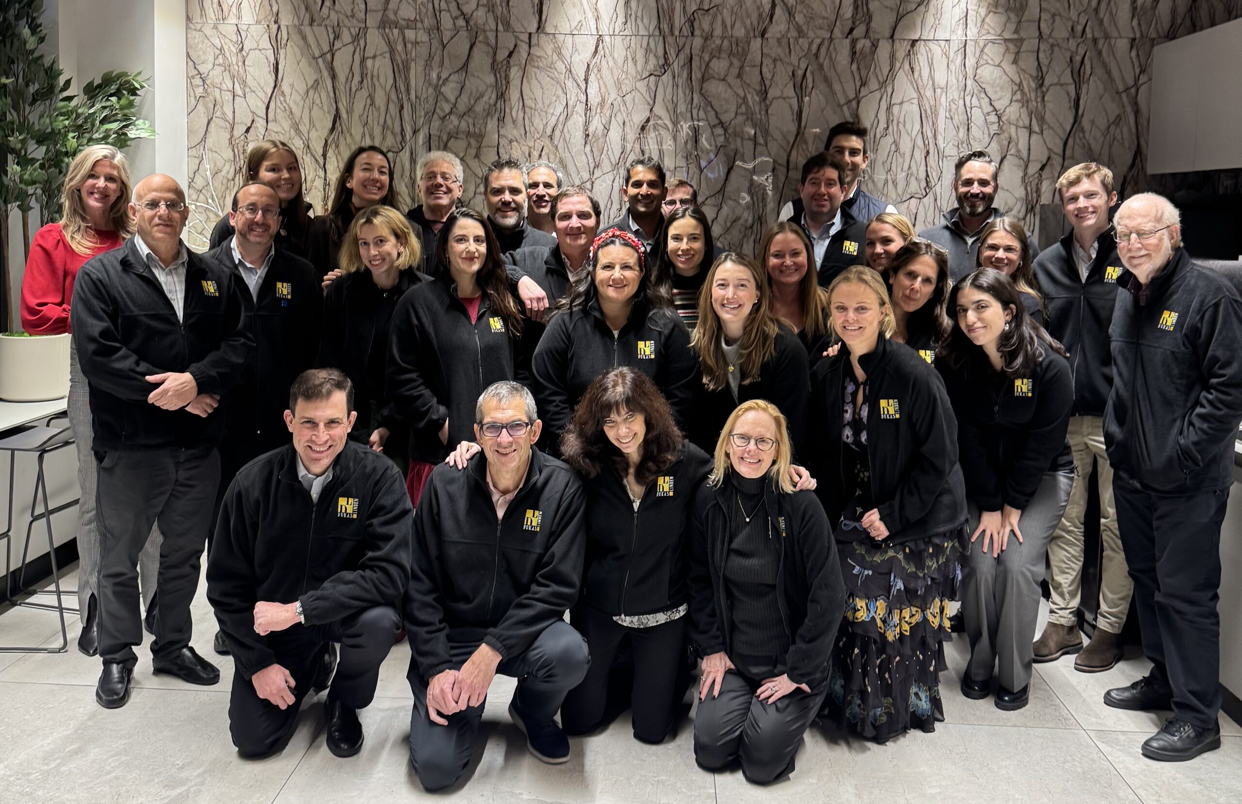 The Dukas Linden Public Relations team gathered in New York in December 2024