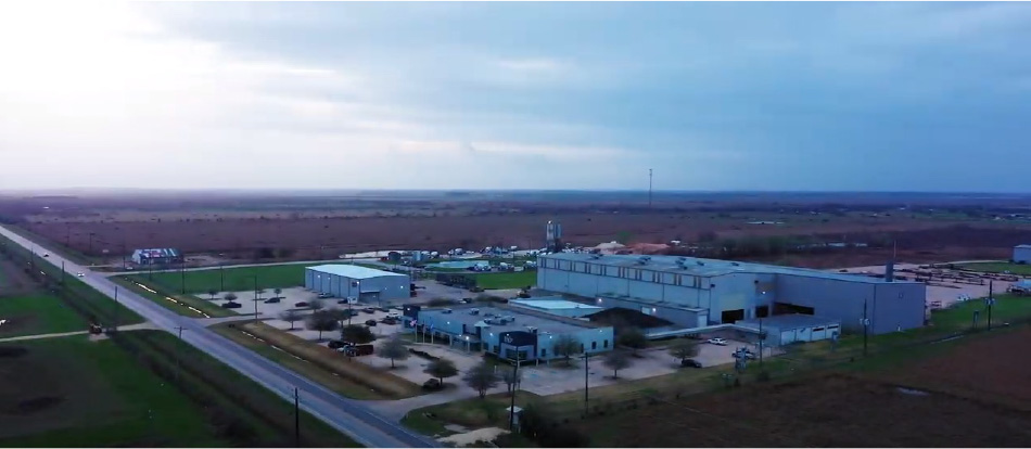 Aerial view of DXP’s industrial engineering and manufacturing facility
