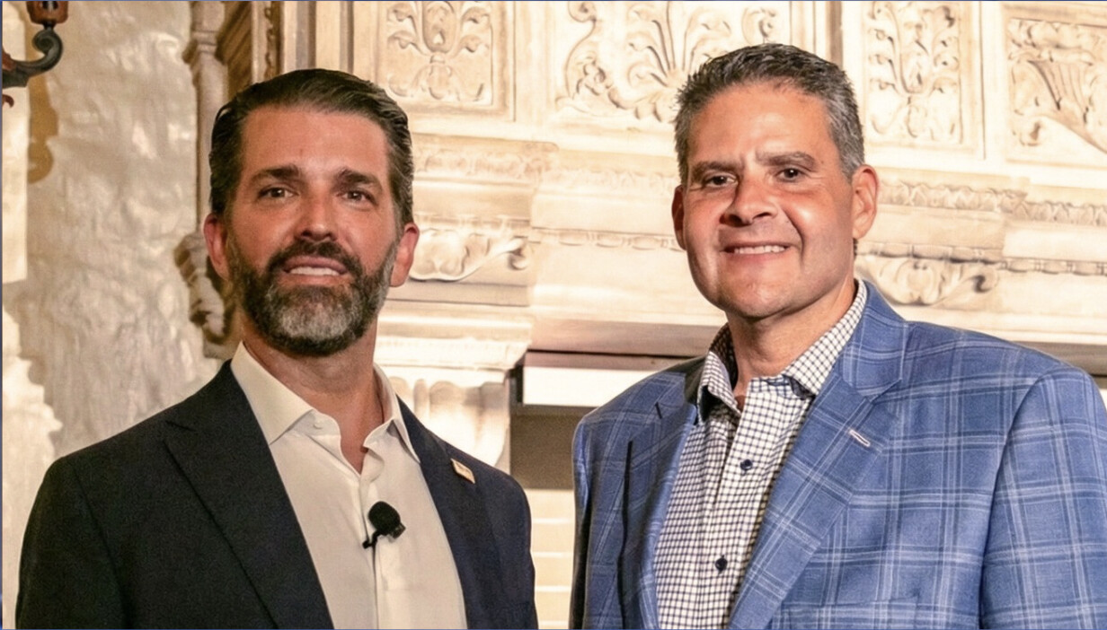 Donald Trump Jr. and Dylan Jovine at The Breakers in Palm Beach in October 2025