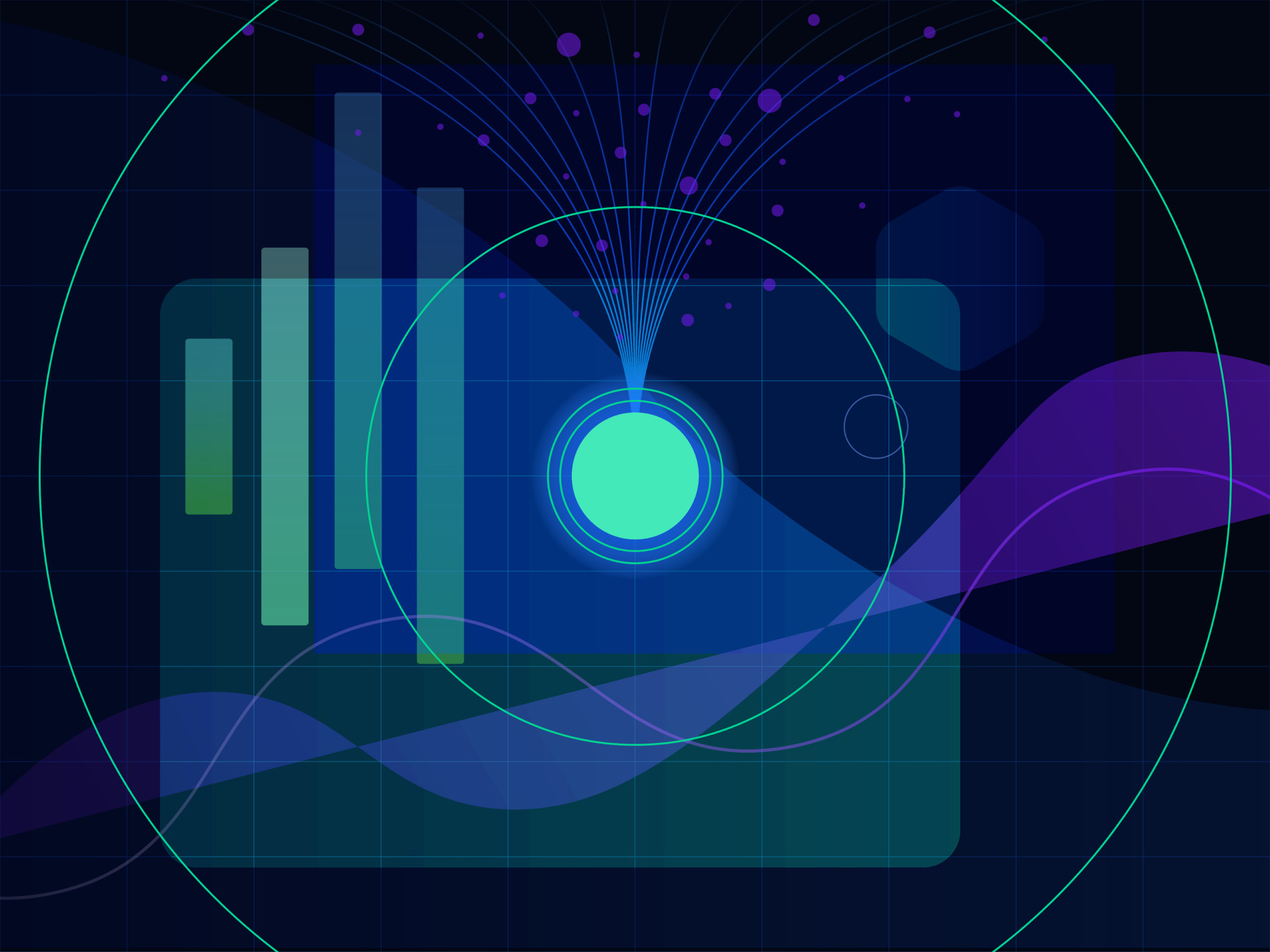 Dynatrace illustration of many telemetry signals converging into a contextual data core
