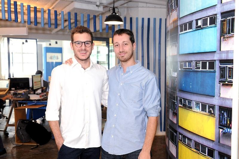 Easyship co-founders Tommaso Tamburnotti and Augustin Ceyrac at their Hong Kong office in 2015