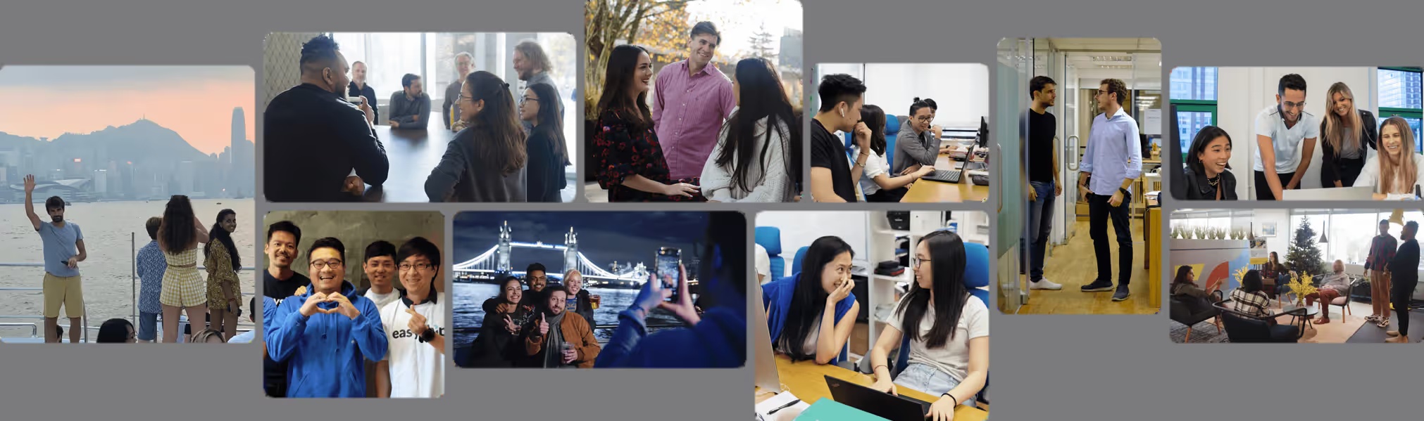 Easyship team photo montage from its careers page