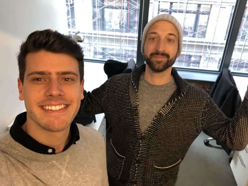 Ed Gaussen and Matt Kennedy in their early Flatiron office