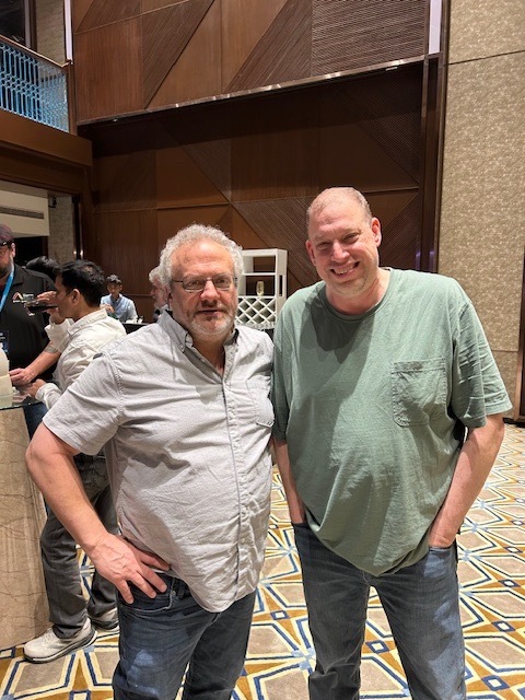 EDB co-founders Denis Lussier and Jim Mlodgenski together at an event