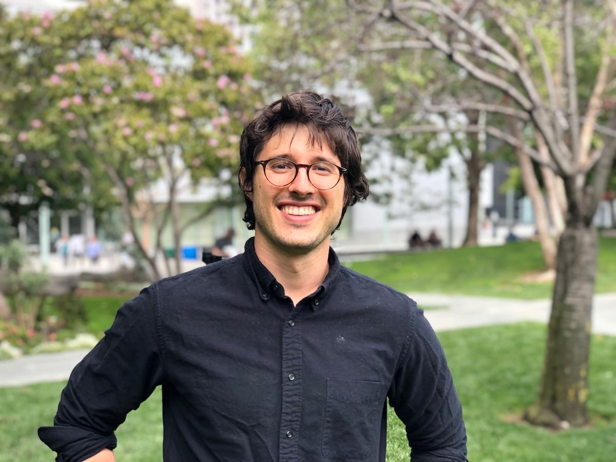 Edpuzzle co-founder Quim Sabrià outdoors near the company’s Mountain View premises in a 2022 portrait