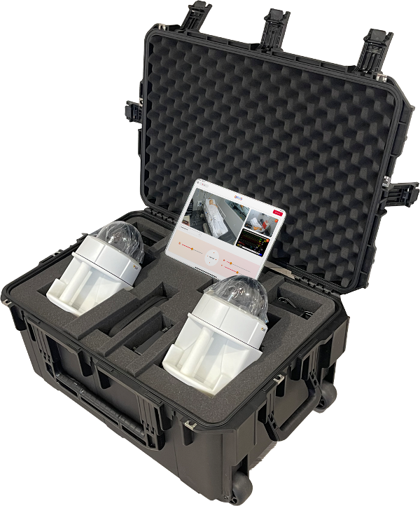 Training in Motion portable case containing cameras and a tablet