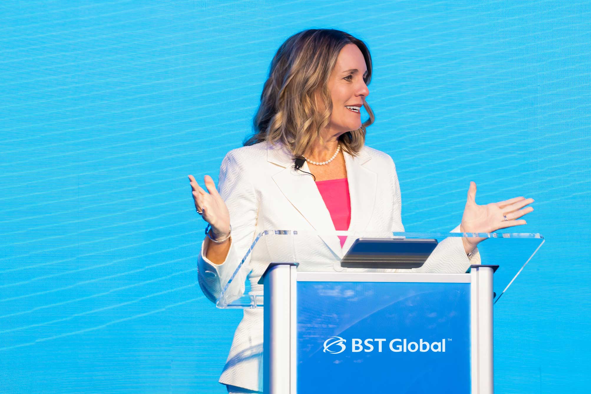 Eileen Canady speaking at a BST Global event in 2024