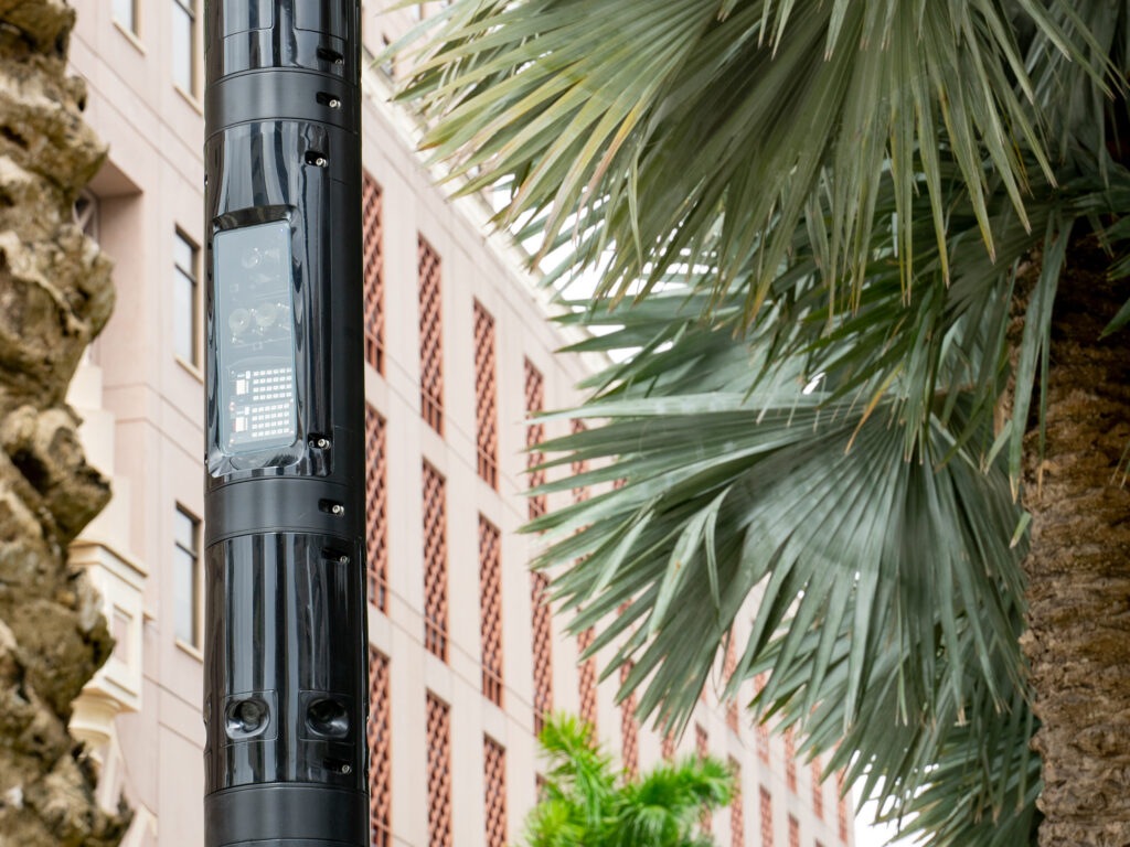 Ekin modular smart pole installed in Coral Gables