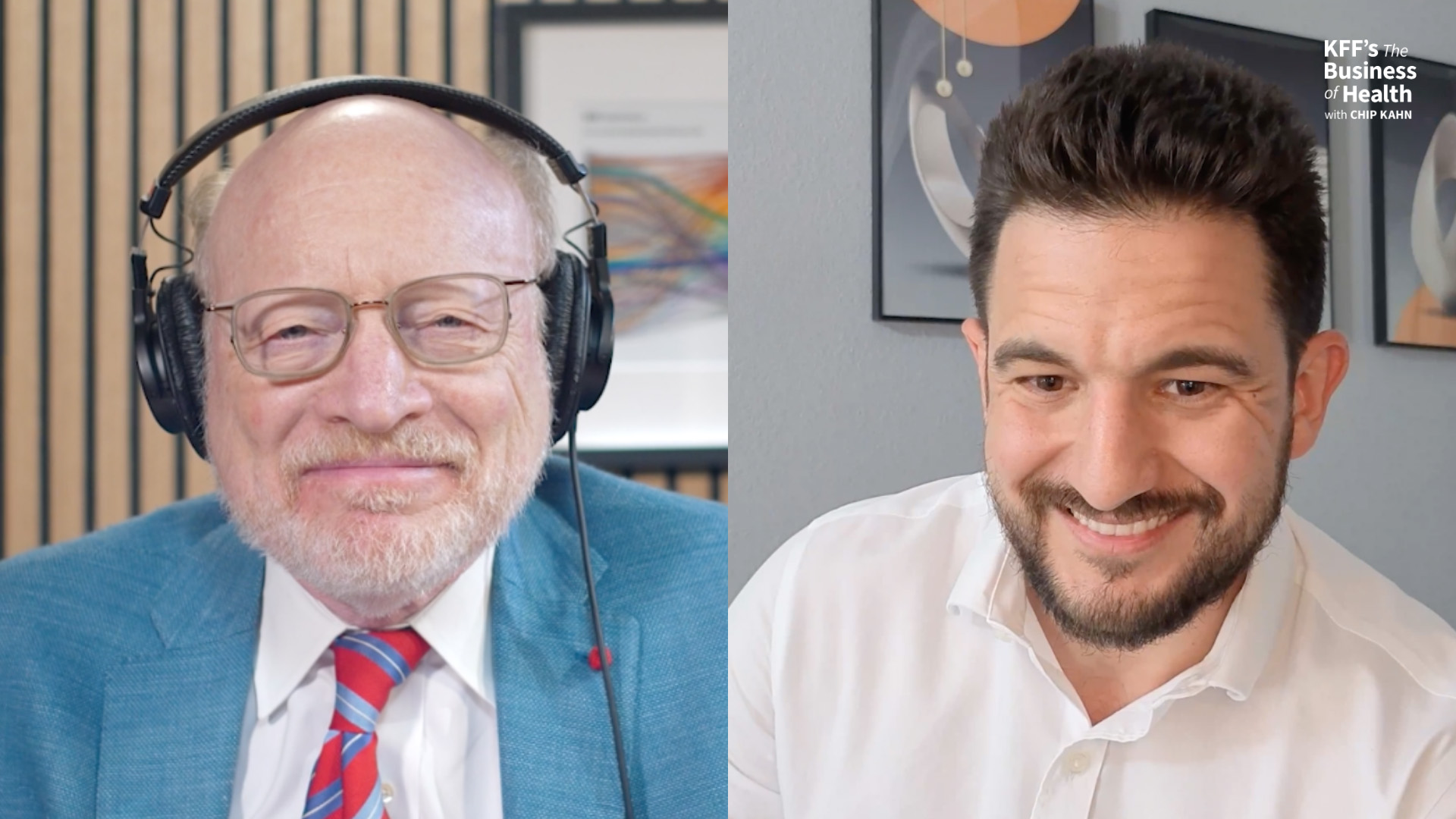 Elad Walach speaking with Chip Kahn during a KFF Business of Health conversation