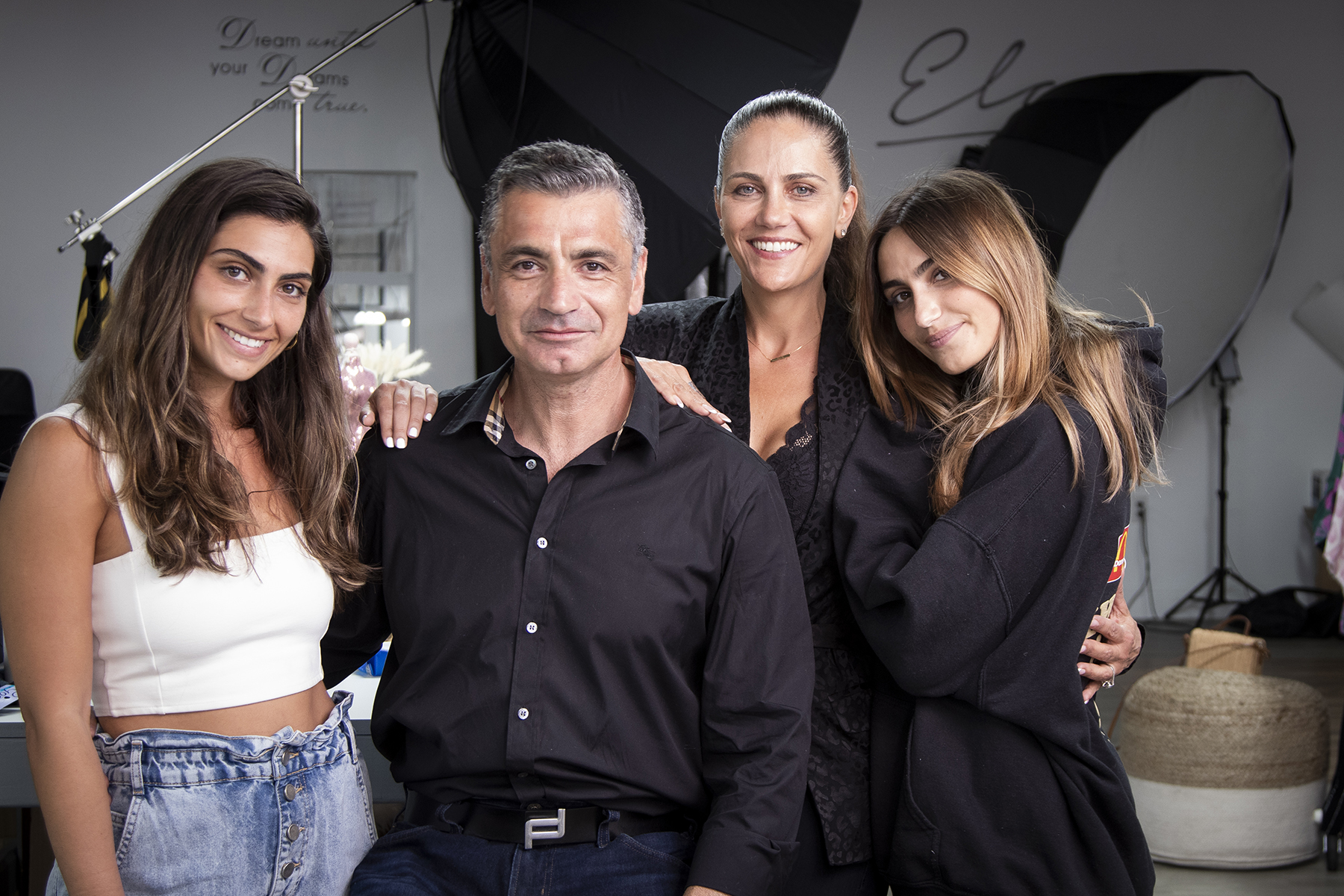 Elan Savir with members of his family in the ELAN studio