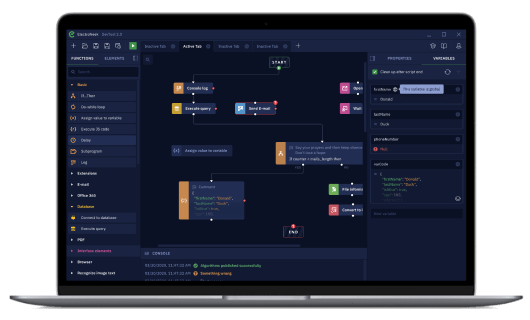 ElectroNeek’s published RPA and integrations product interface illustration