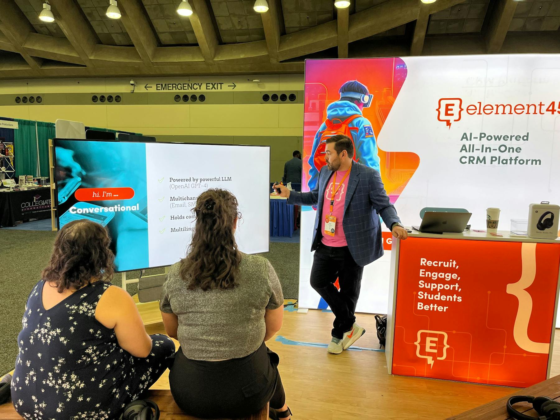Element451 team members gathered at a conference