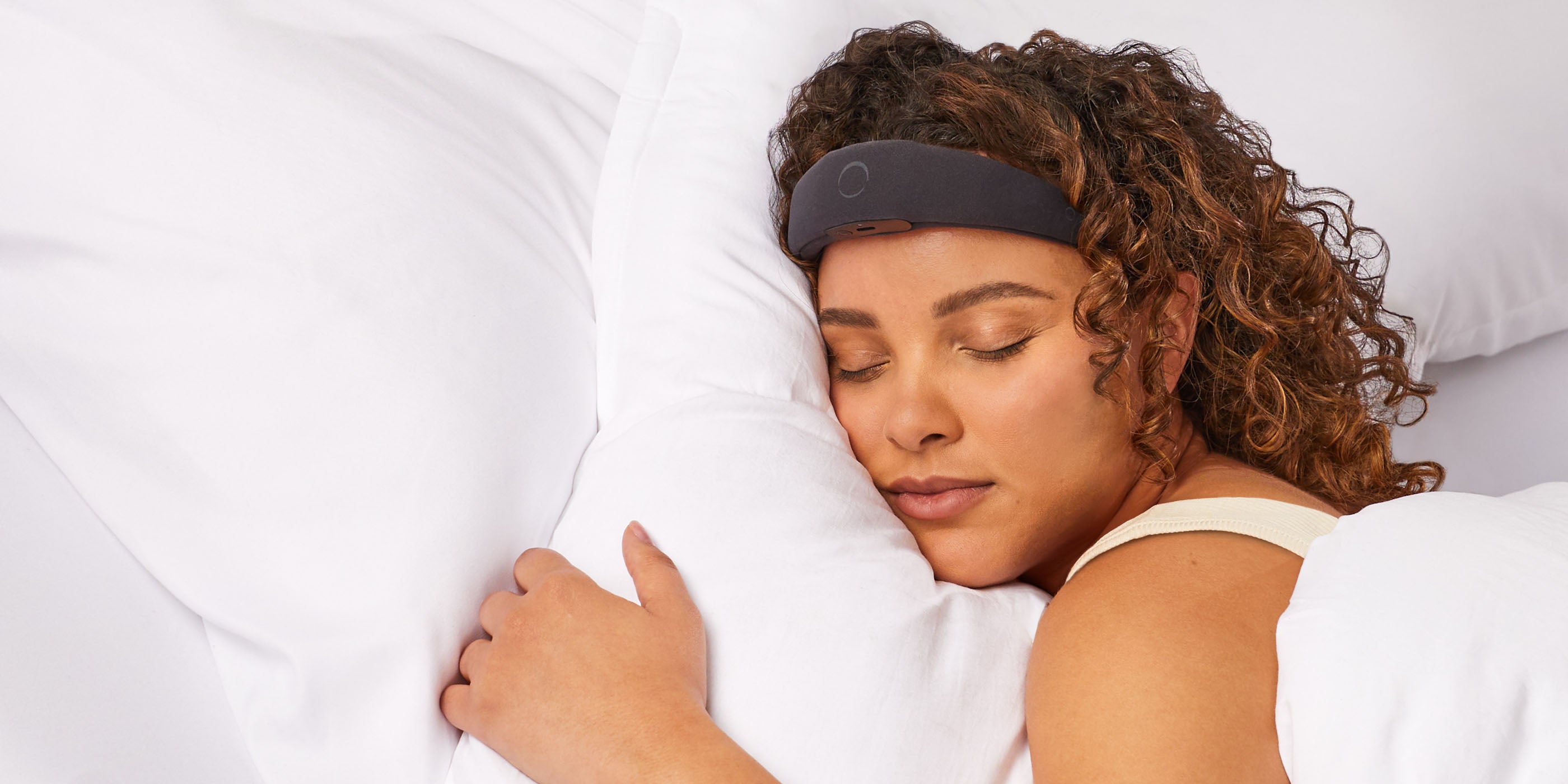 Elemind neurotech sleep headband worn on the forehead