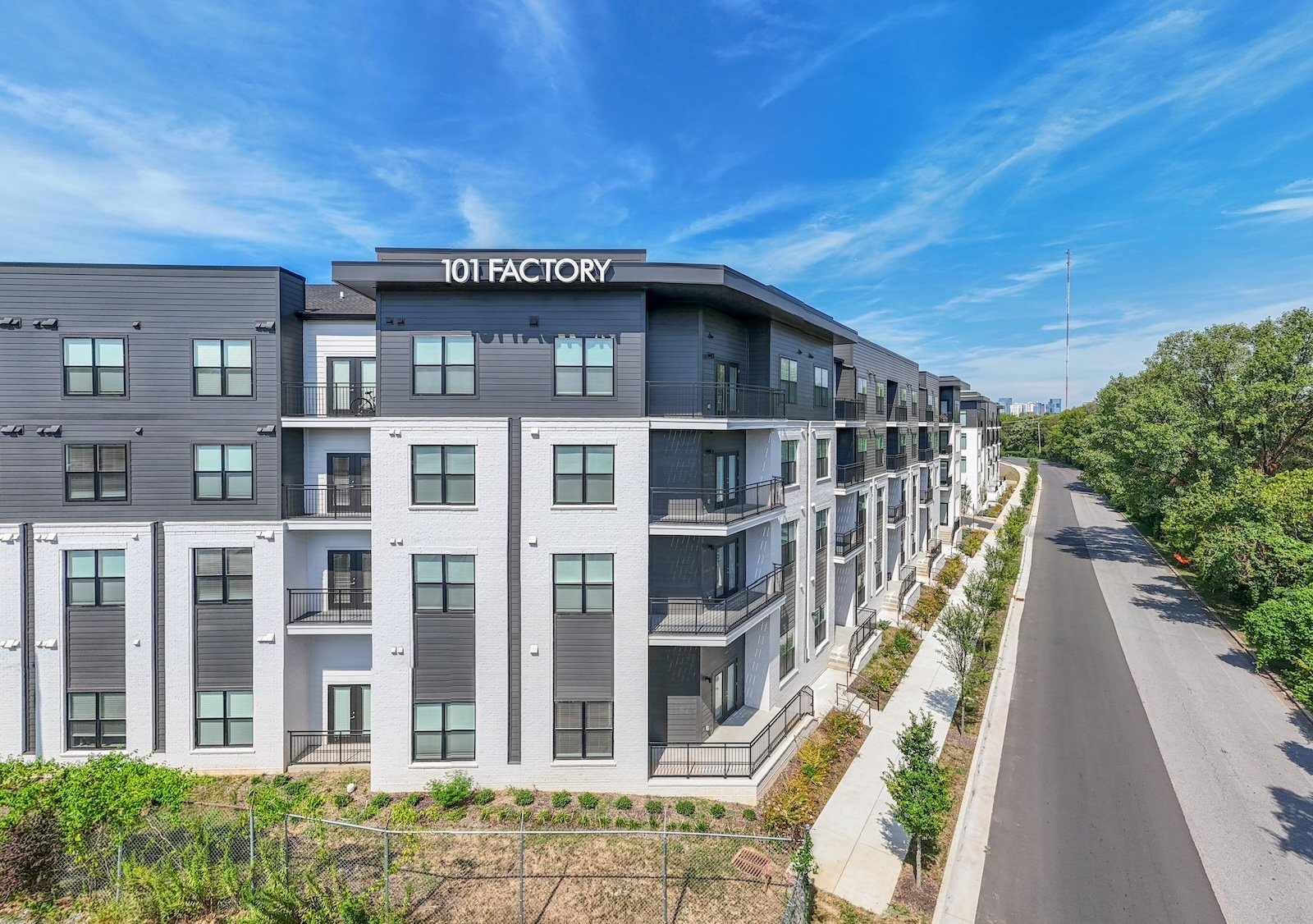 The 101 Factory apartment community developed and managed by Elmington in Nashville