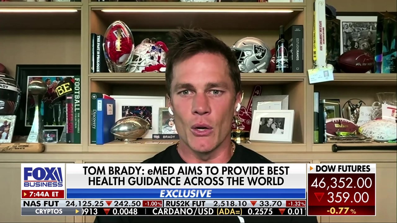 Tom Brady discussing eMed in a FOX Business television interview