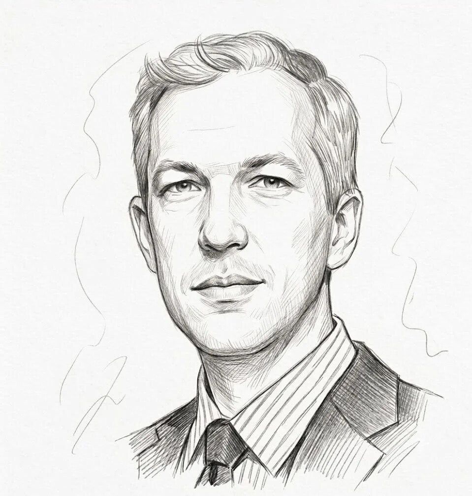 Pencil-style portrait of Emergence AI CEO Ian Eslick