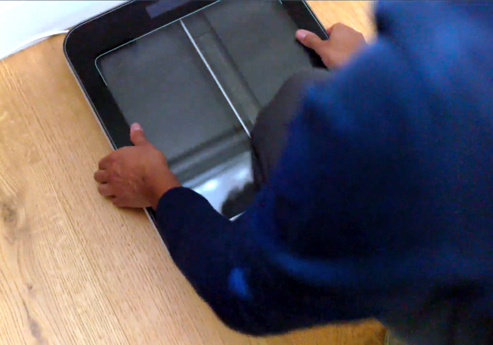 The Empo Footprint imaging scale installed in a patient's home