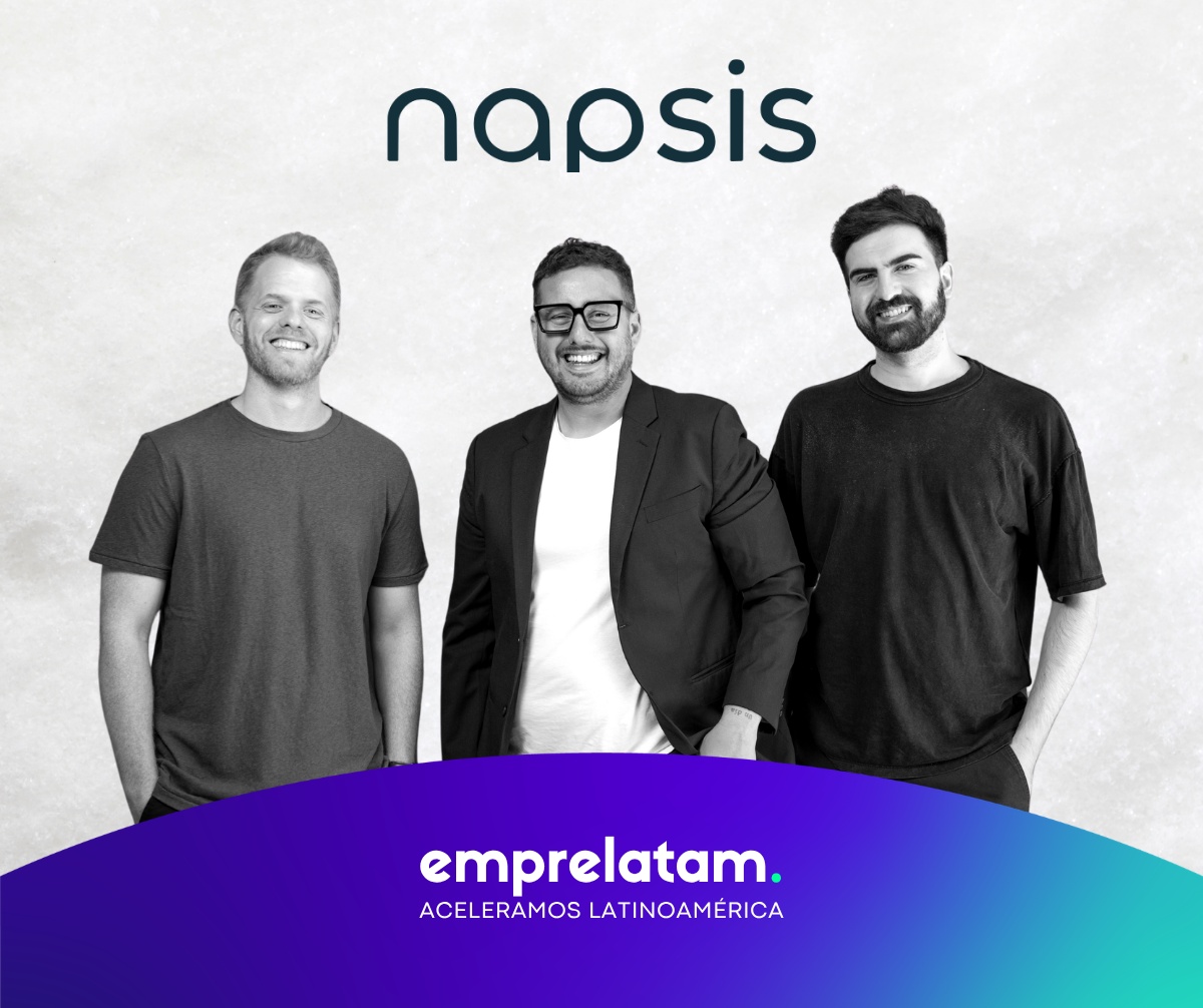 The three Napsis AI cofounders in a company portrait
