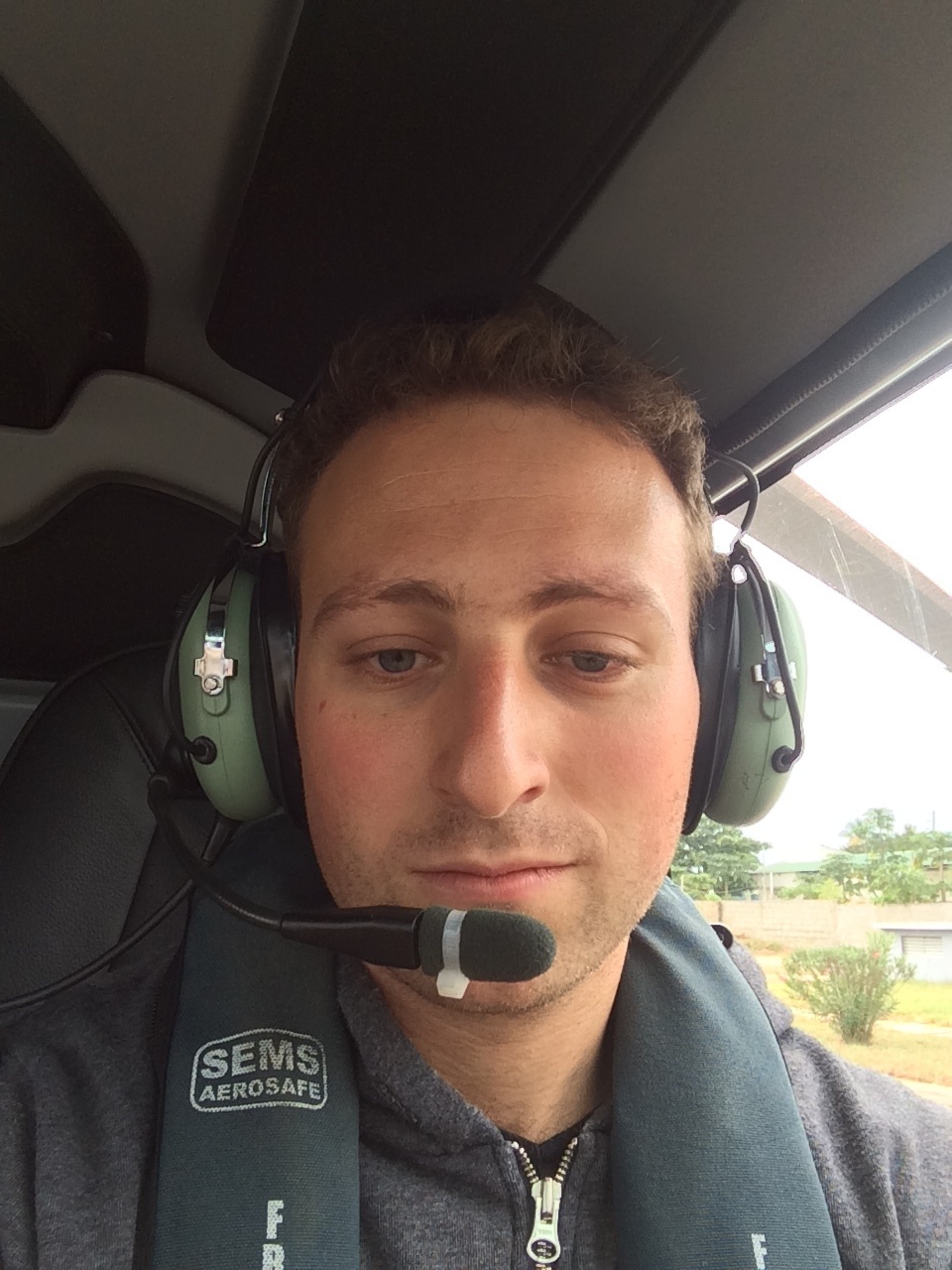 Empros Capital founder Alex Fishman wearing an aviation headset