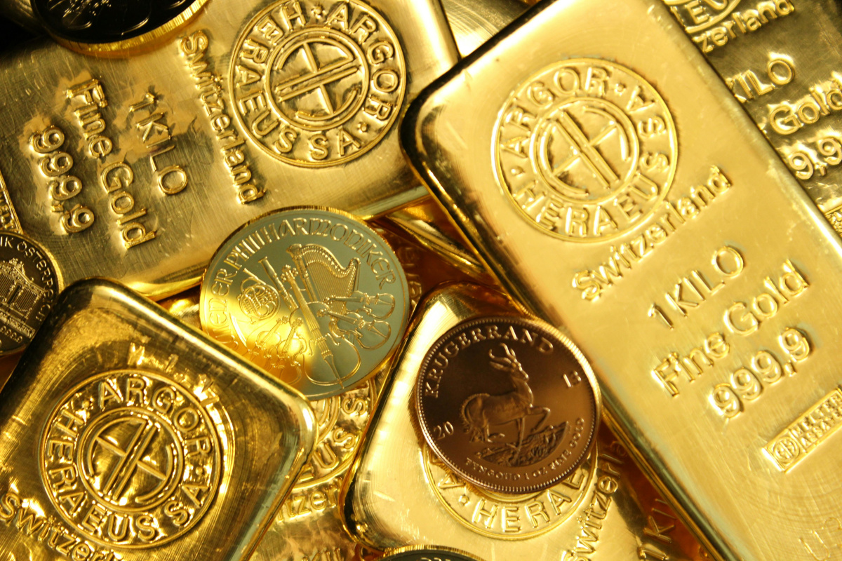 Refined gold bars