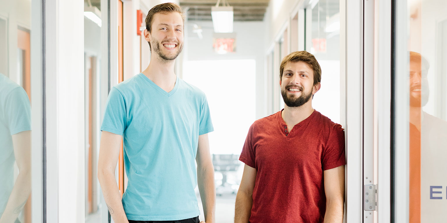 Encamp co-founders Daniel Smedema and Luke Jacobs in the Indianapolis office