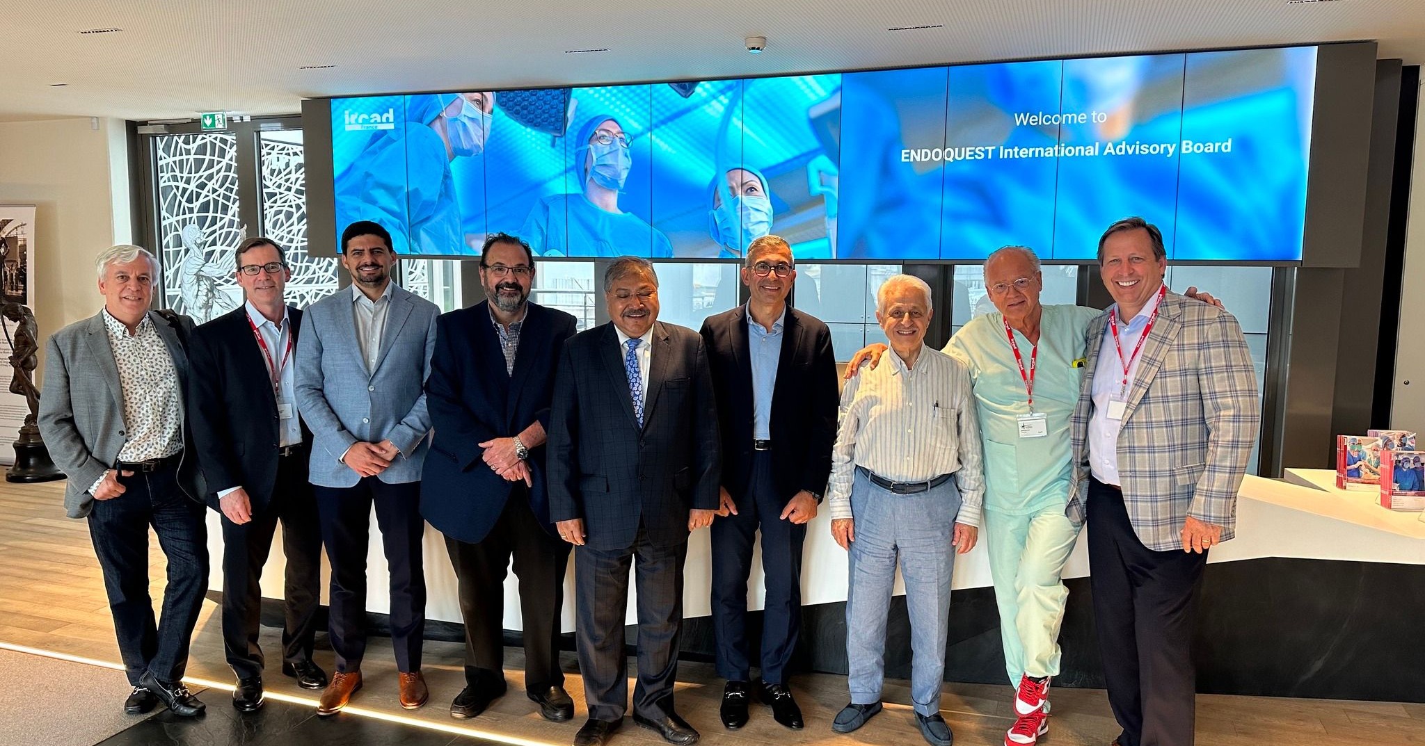 EndoQuest representatives and surgical research collaborators gathered at IRCAD France