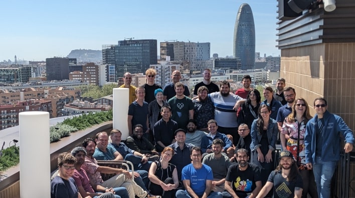 EngFlow colleagues gathered at their April 2024 team summit in Barcelona