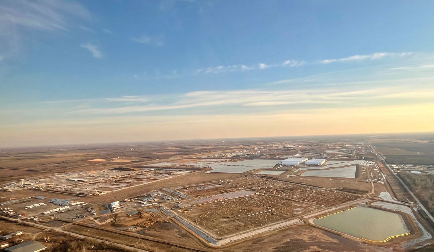Aerial view of earthworks at the Meta construction site featured in Entergy’s March 2026 announcement