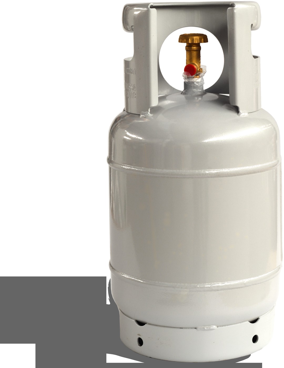 A refillable cylinder used to store and transport R-22 refrigerant
