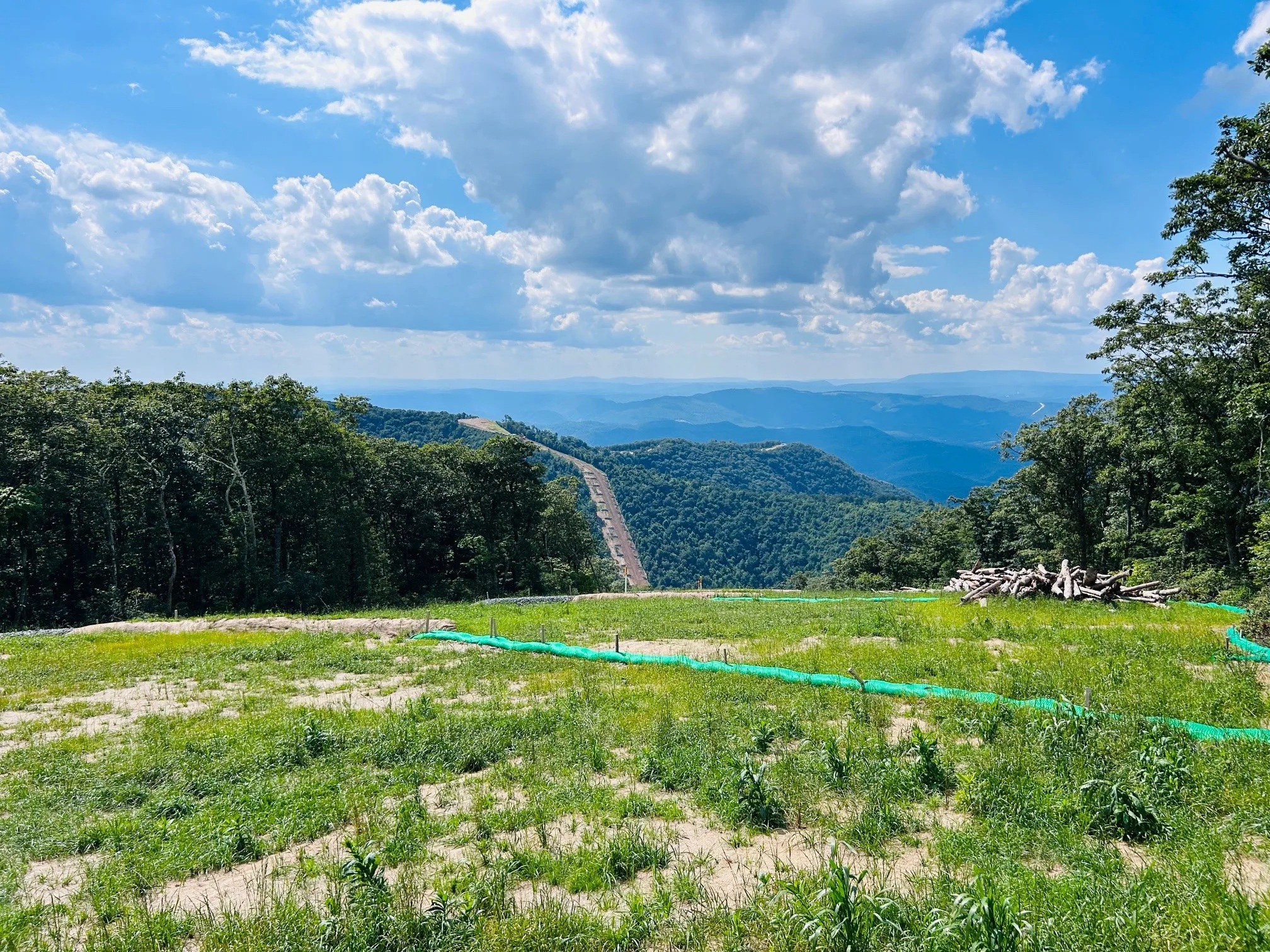 An EQT field operation and its surrounding Appalachian landscape