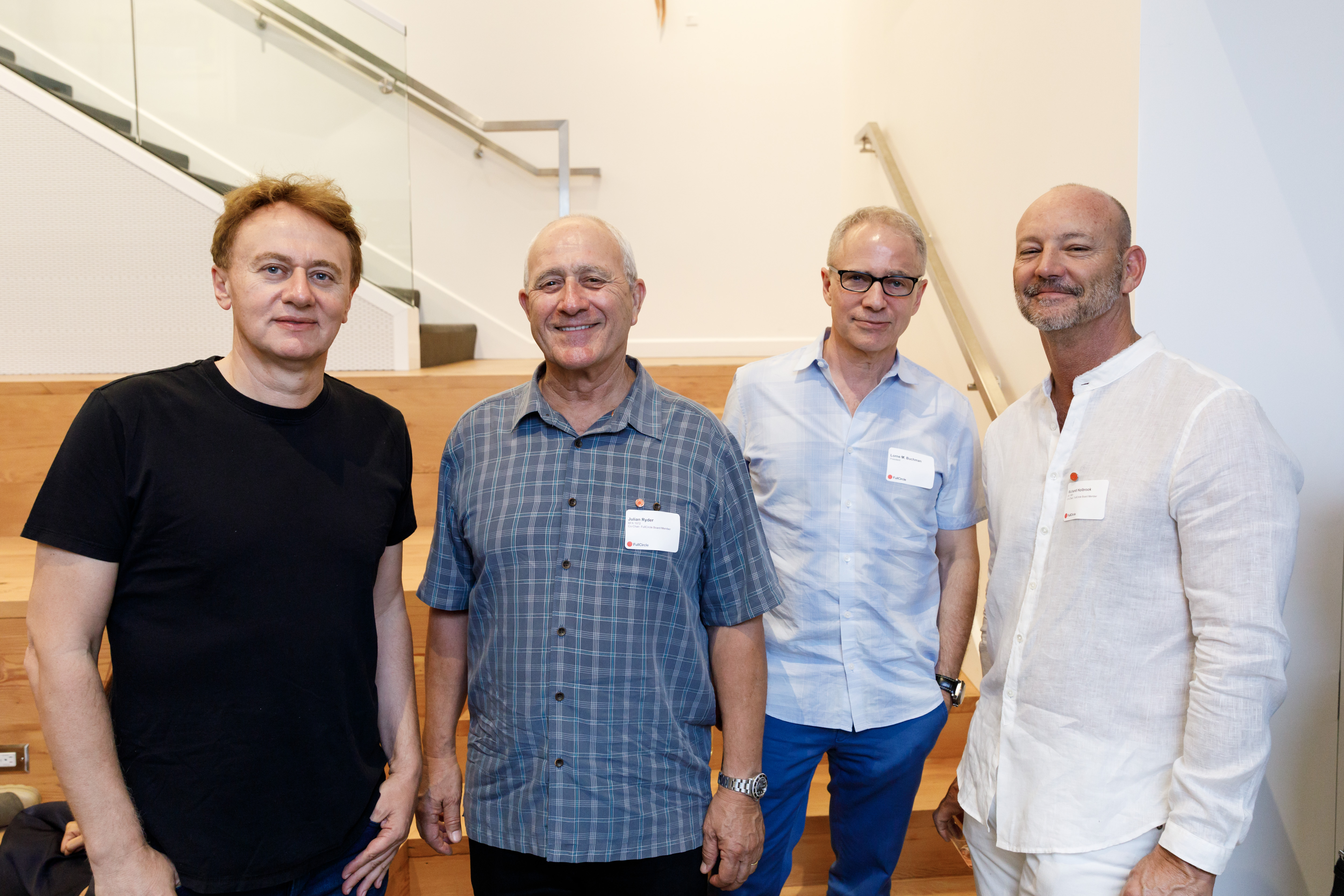Eric Ayzenberg, at left, with fellow guests at the ArtCenter FullCircle event in sp[a]ce gallery