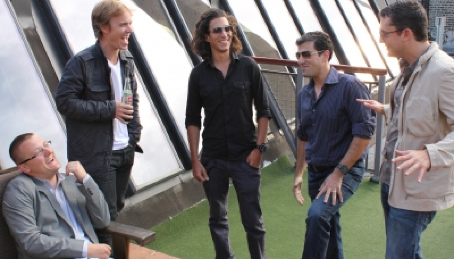 Eric Sheinkop and the Music Dealers team during the company's early Chicago years