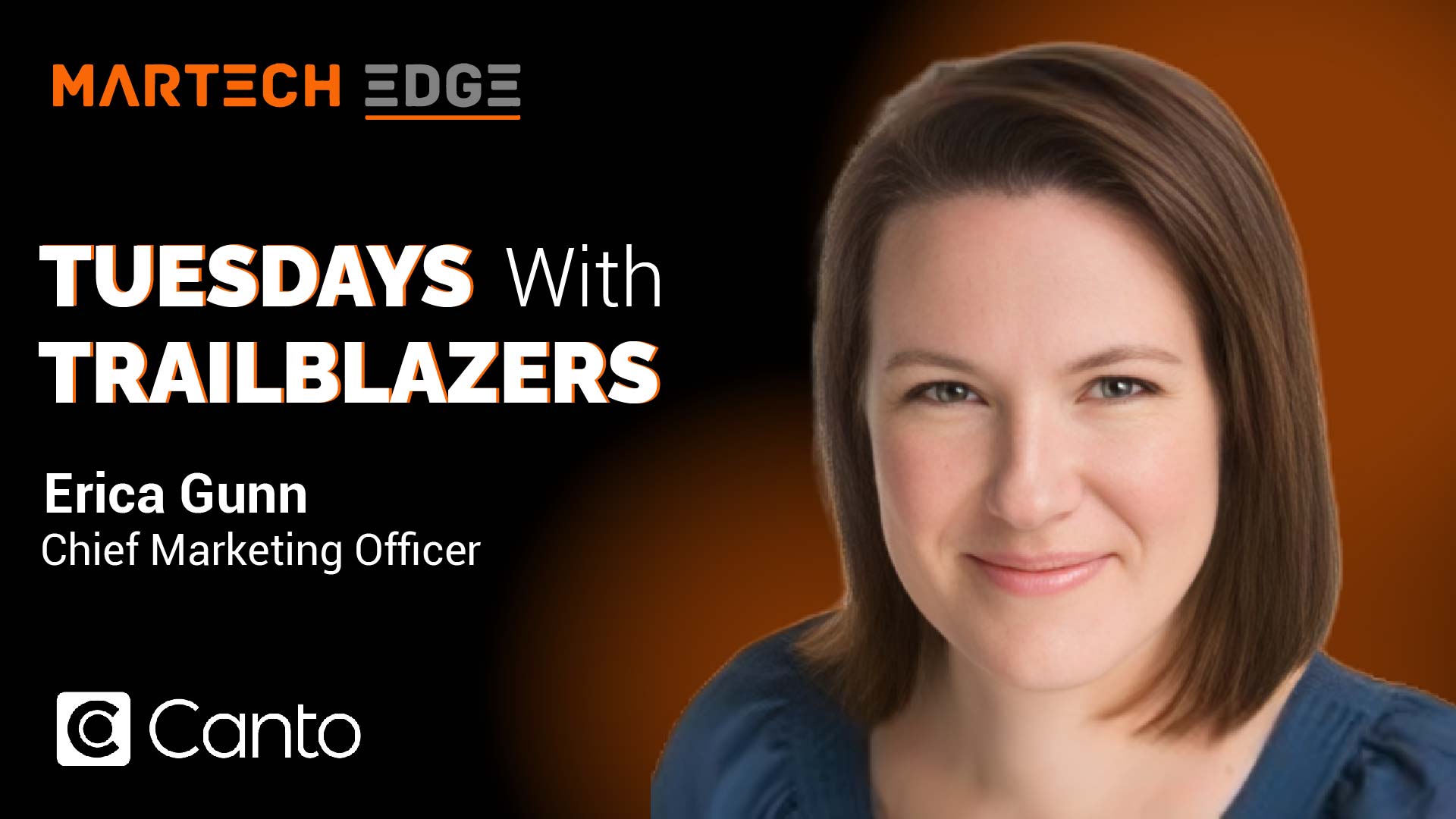 MarTech Edge interview card featuring Erica Gunn, Chief Marketing Officer at Canto
