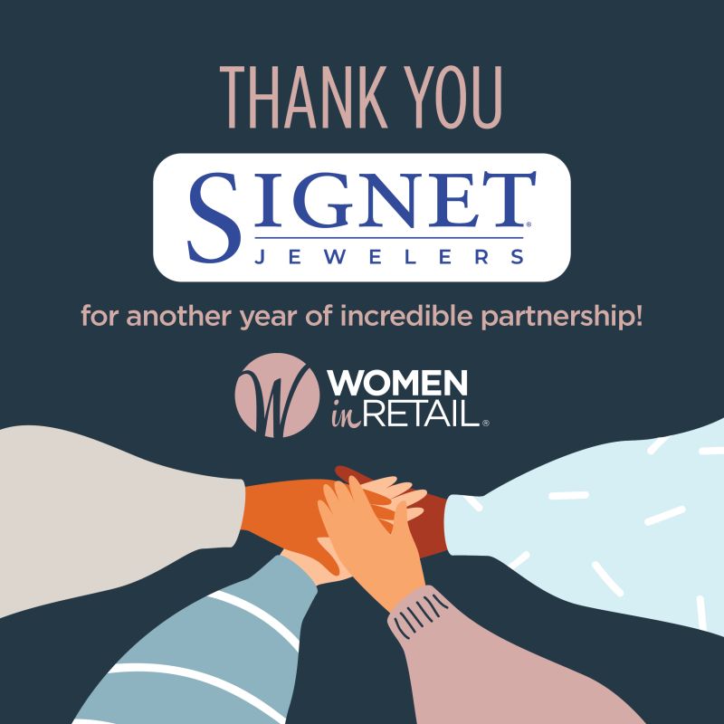 Women in Retail graphic thanking Signet Jewelers for its partnership