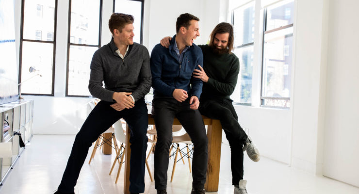 Ethic co-founders Jay Lipman, Doug Scott and Johny Mair in their Manhattan office in 2019