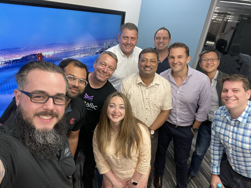 Commvault support leaders and colleagues gathered for a group photograph during a Bangalore office visit