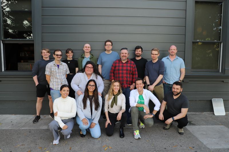 Parkade colleagues gathered outside their San Francisco office