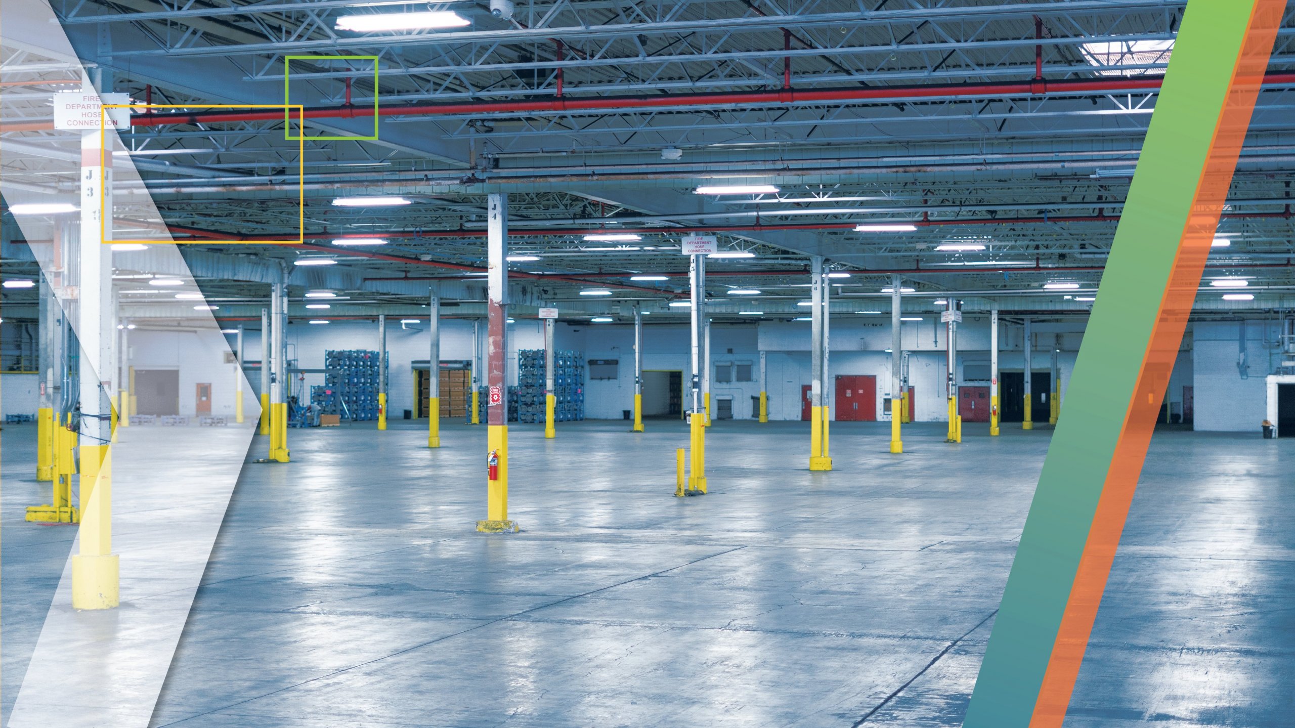 Evans company-published photograph of a dedicated warehouse interior