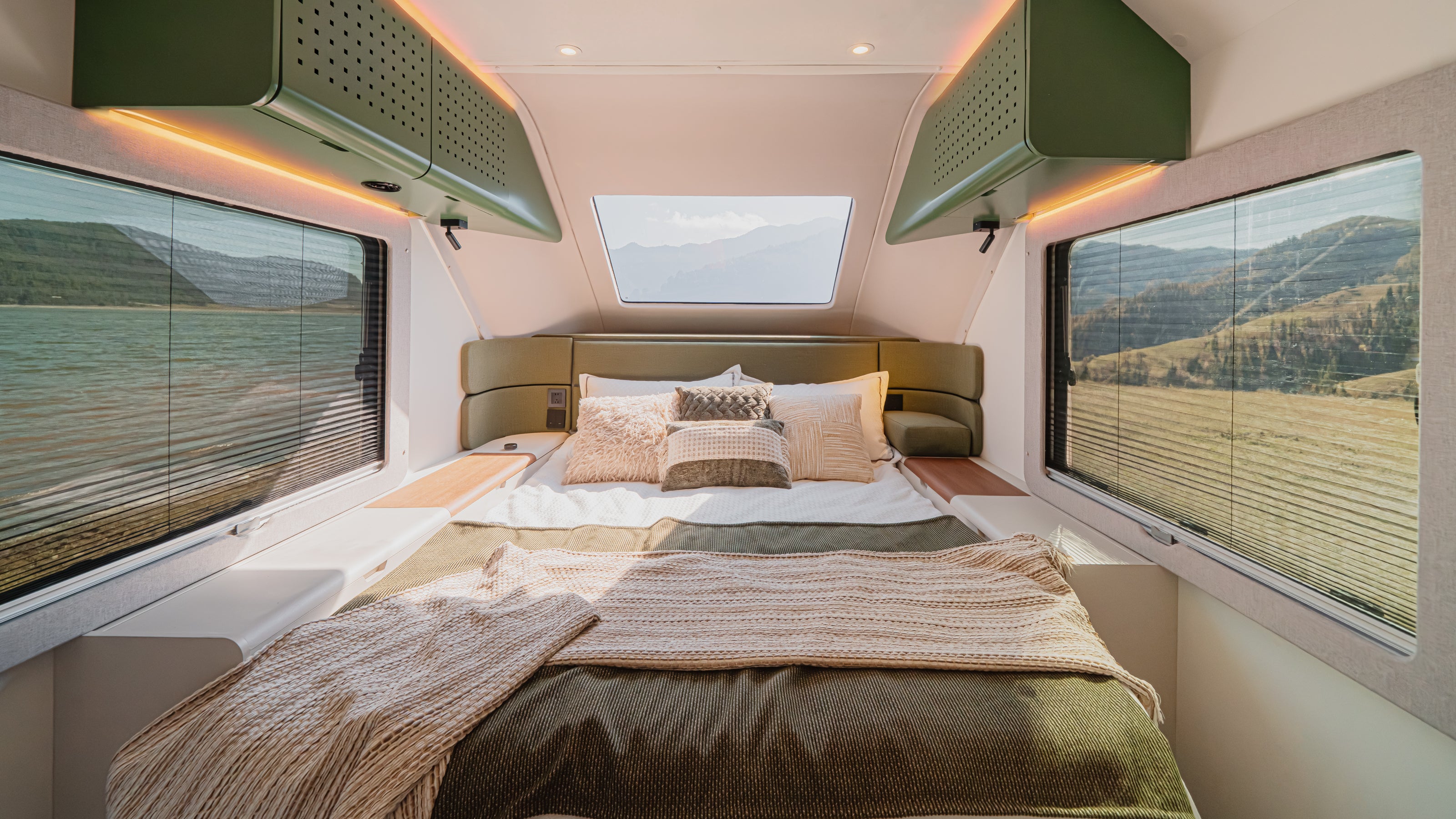 Interior of the Evotrex PG5 pre-production travel trailer