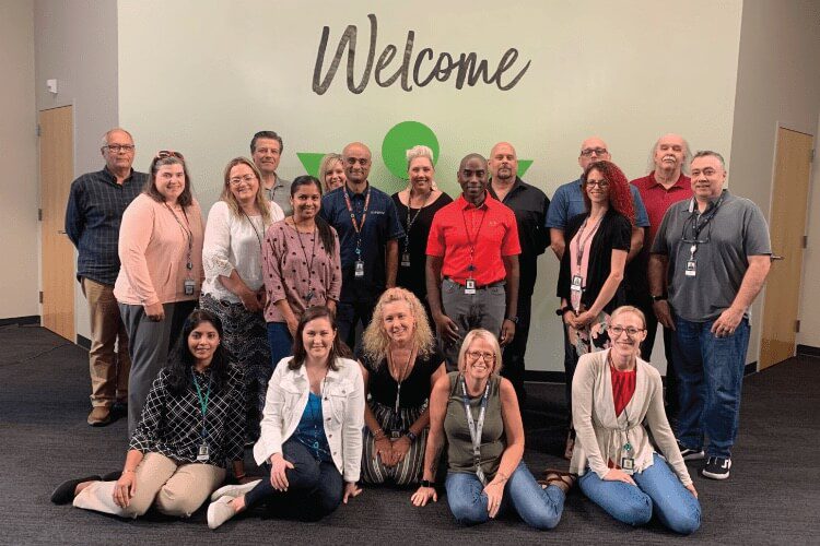 Experity employees gathered for a company welcome event