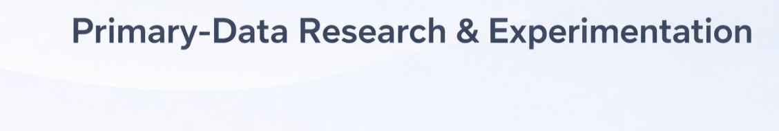 Ezhyer’s LinkedIn cover reads Primary-Data Research & Experimentation