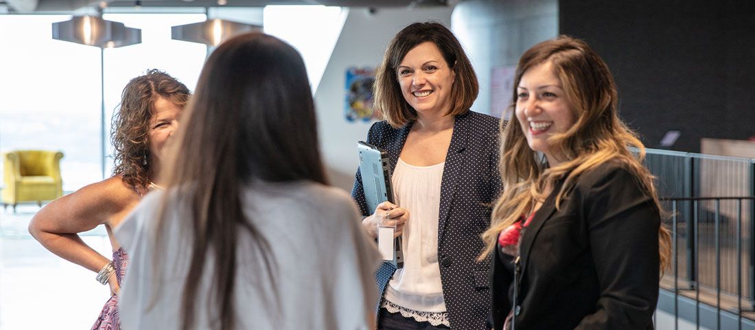 F5 employees pictured together in a company culture photograph