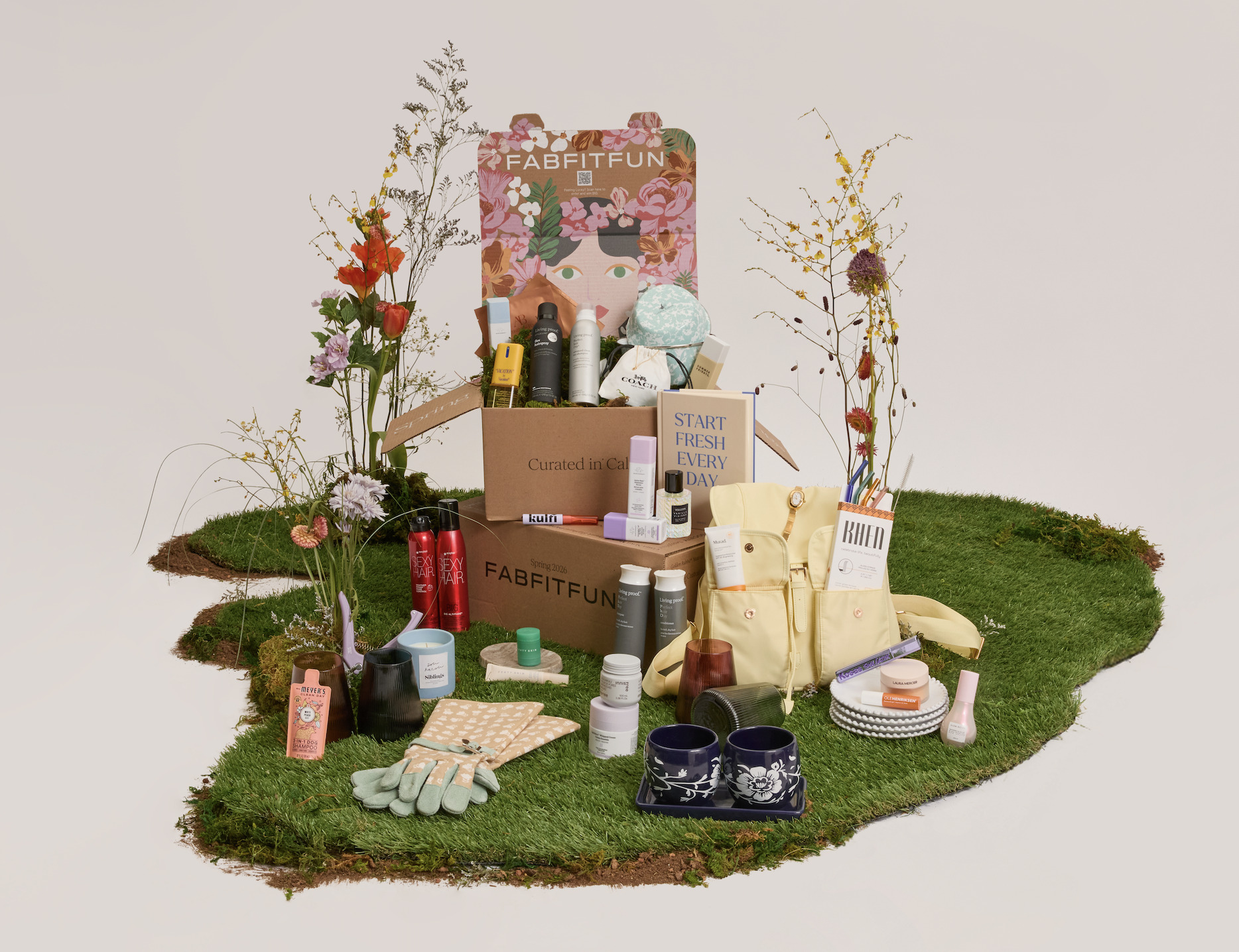 FabFitFun seasonal box styled with contents
